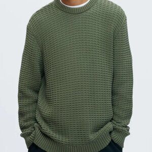 Kotn Thick Knit Sweater in Fern Green